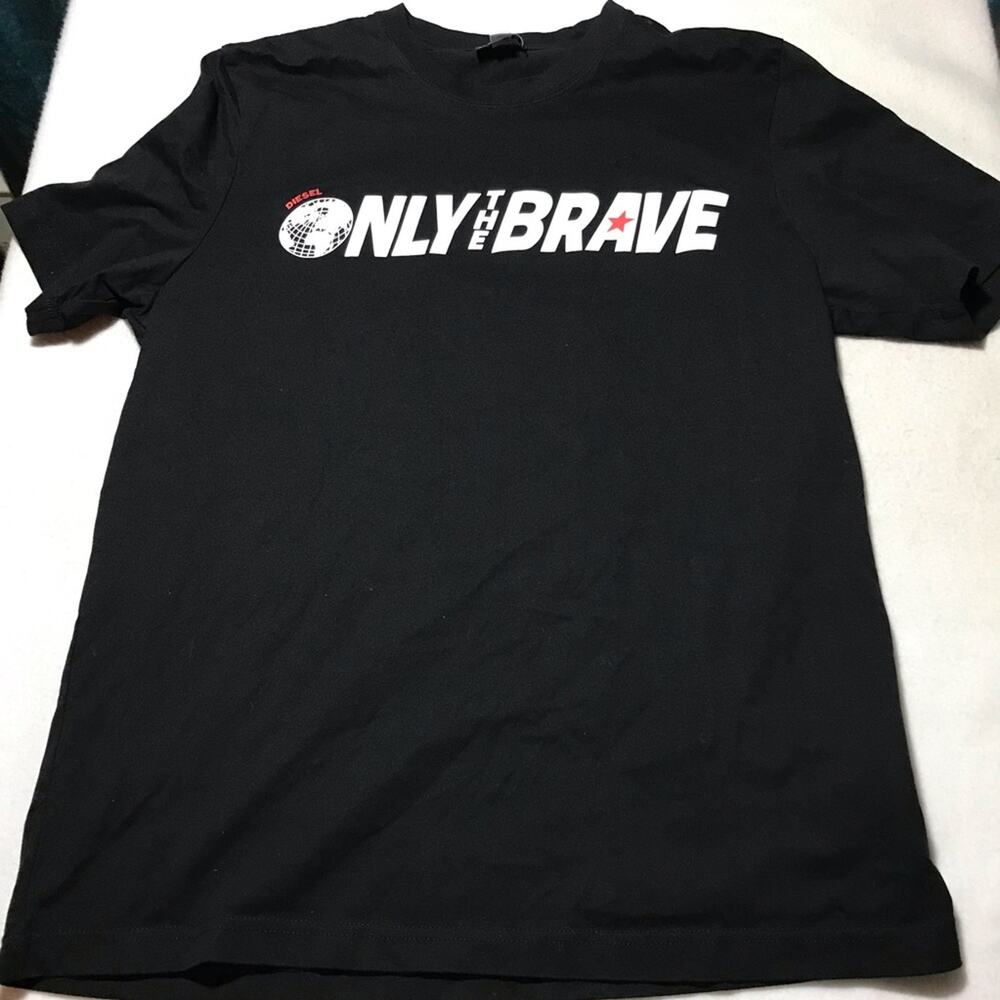 Diesel only the brave black short sleeve tshirt Large soft casual